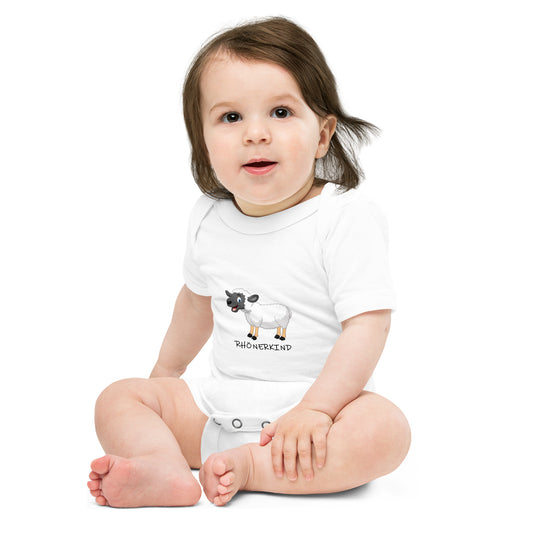 Kurzärmliger Baby-Einteiler mit Rhönerkind Aufdruck